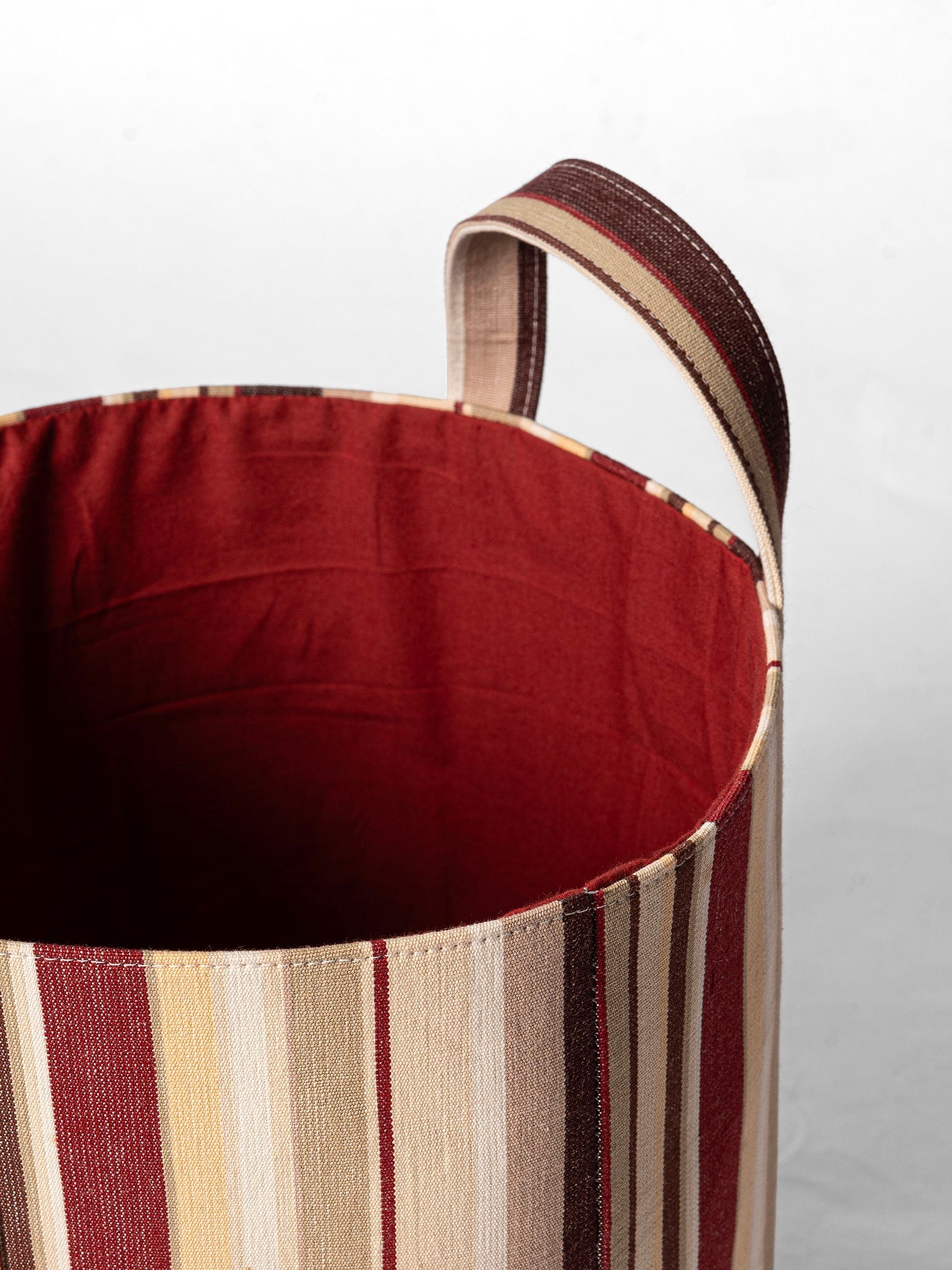 Striped Earth Basket Contrast Living
