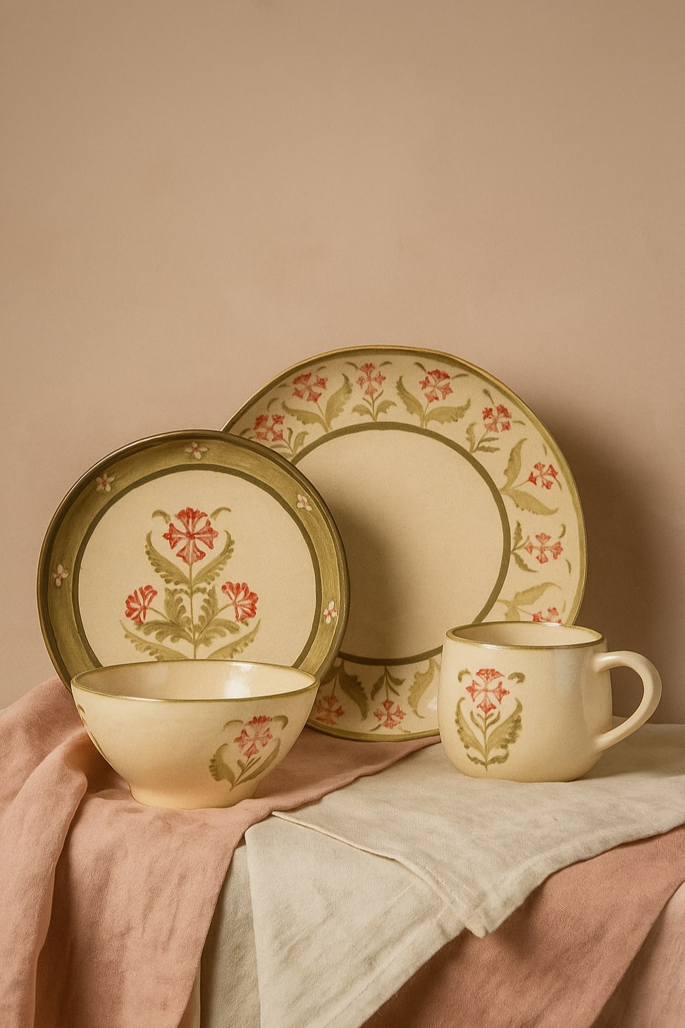 Floral Essence Dinnerware Set Contrast Living