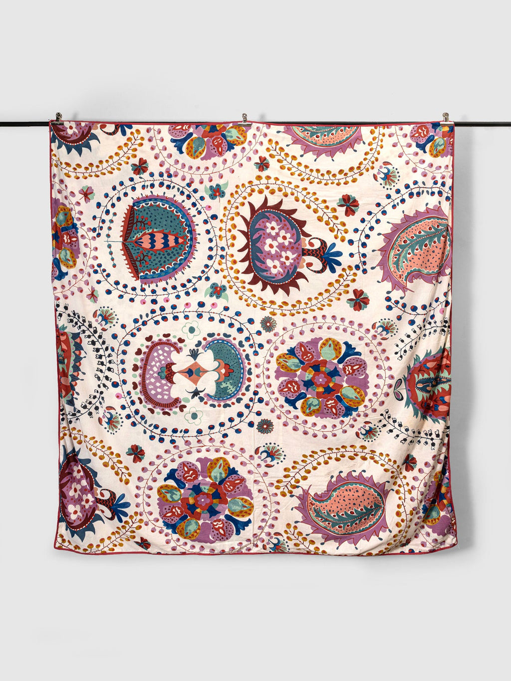 Tessora Hand Block Printed Dohar Contrast Living