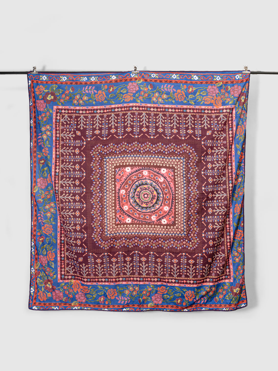 Revora Hand Block Printed Reversible Dohar Contrast Living