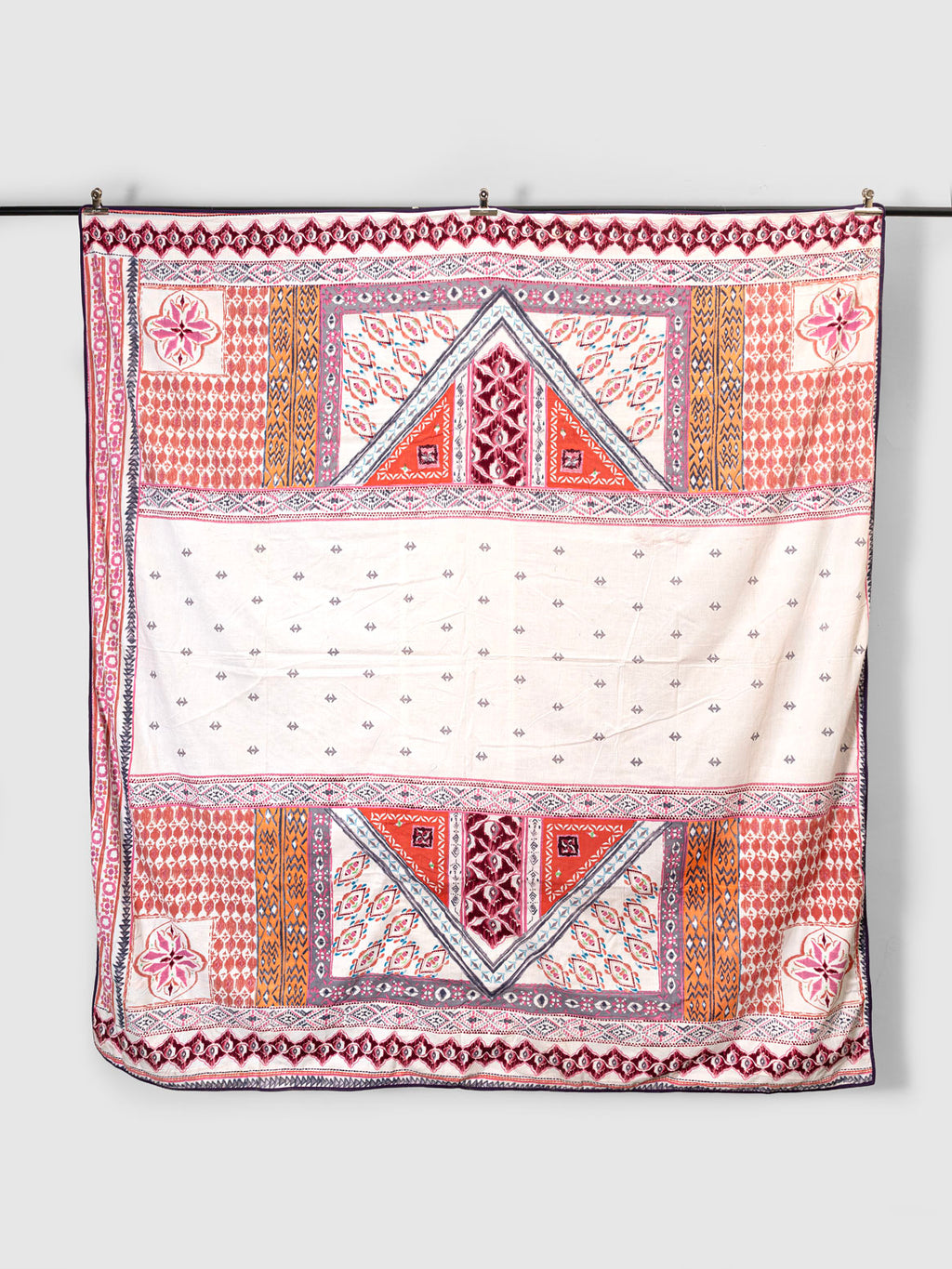 Revora Hand Block Printed Reversible Dohar Contrast Living