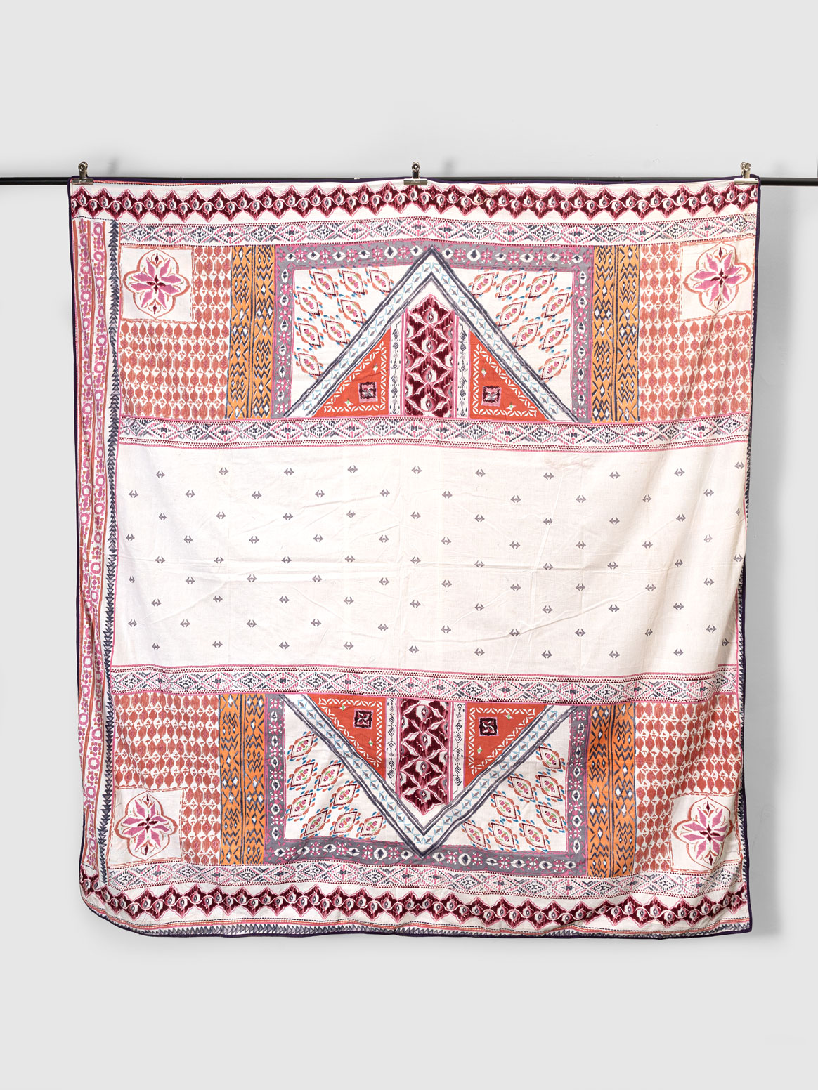 Revora Hand Block Printed Reversible Dohar Contrast Living