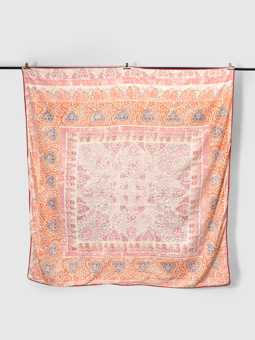Mirene Hand Block Printed Dohar Contrast Living