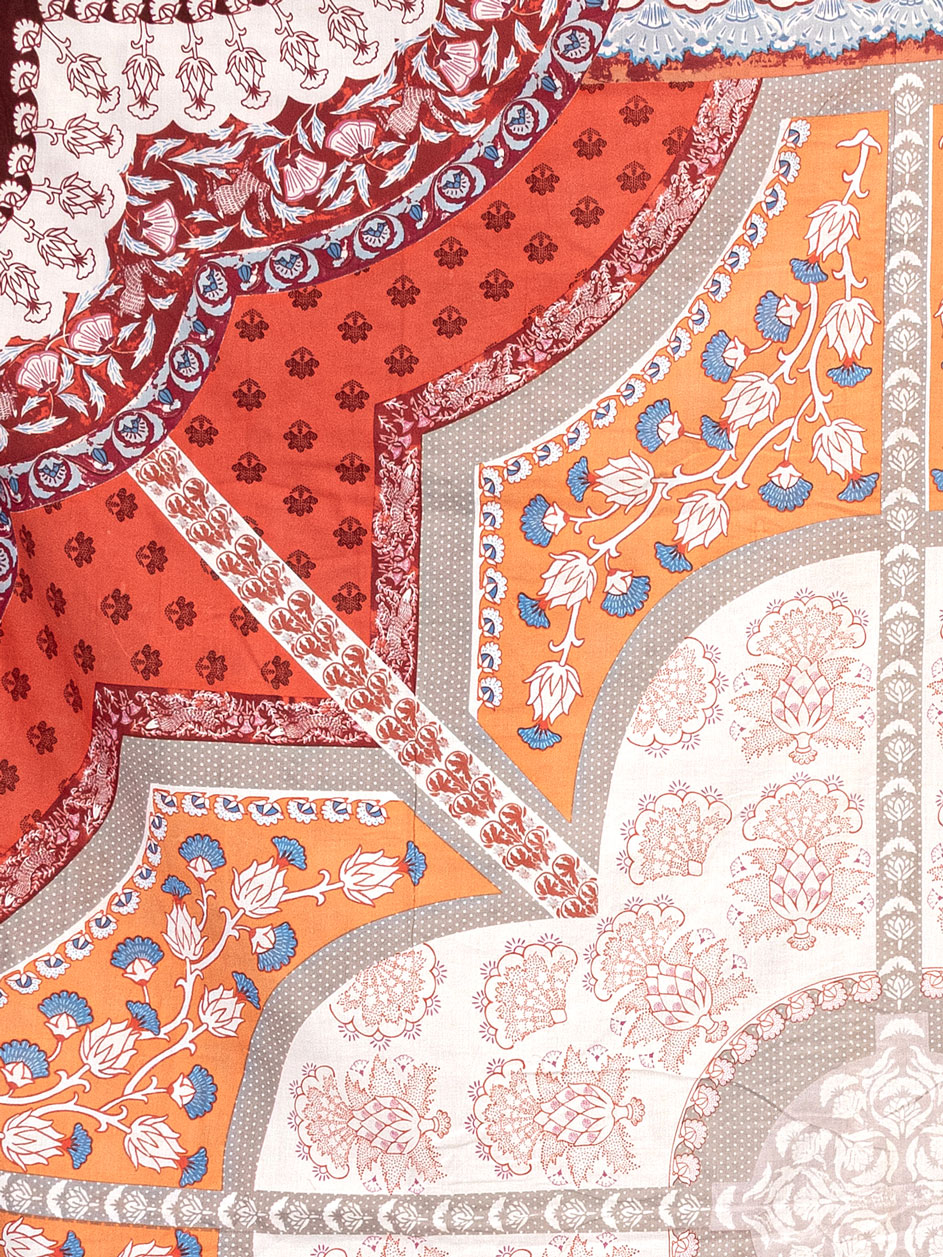 Celinea Hand Block Printed Dohar Contrast Living
