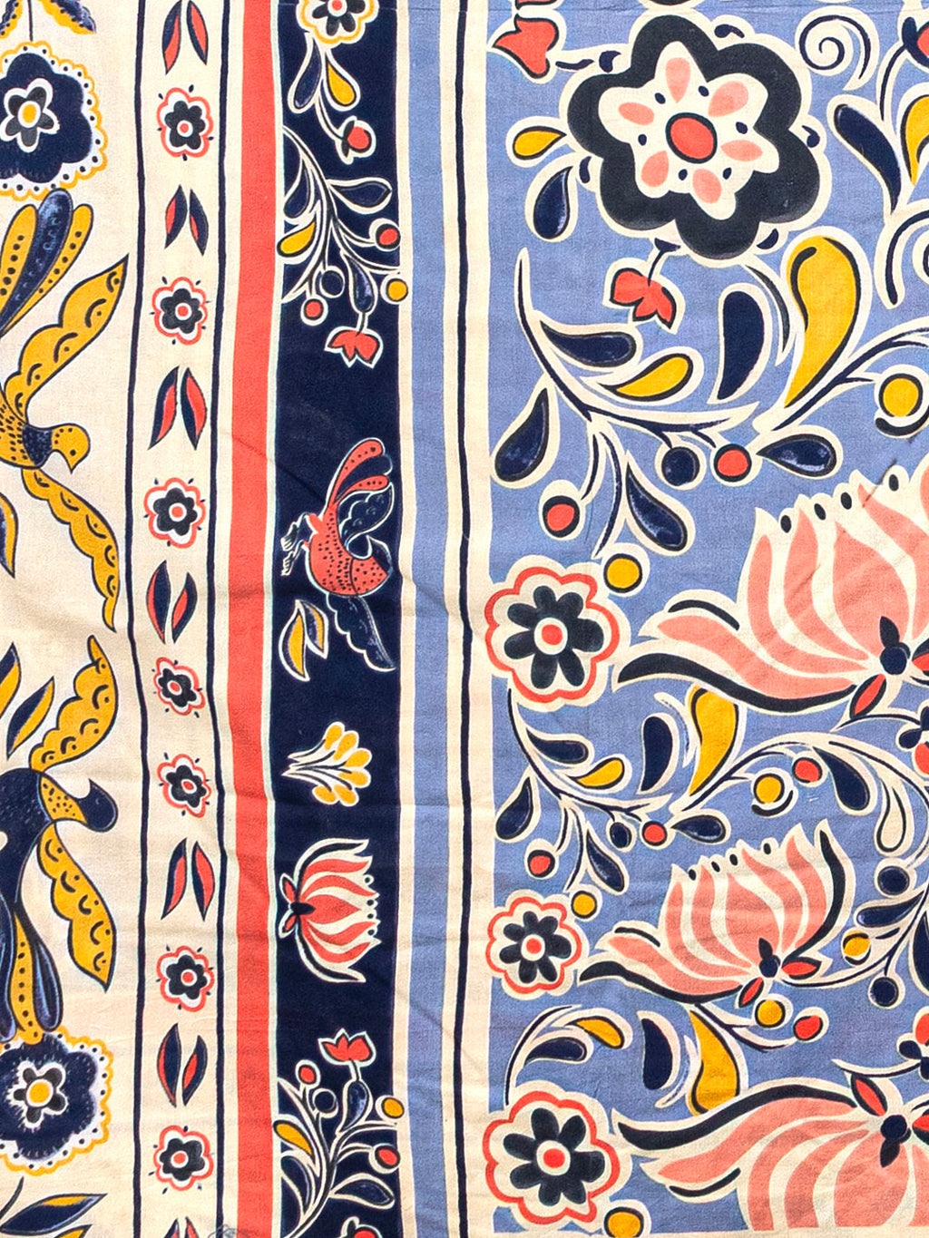Serelune Hand Block Printed Dohar Contrast Living