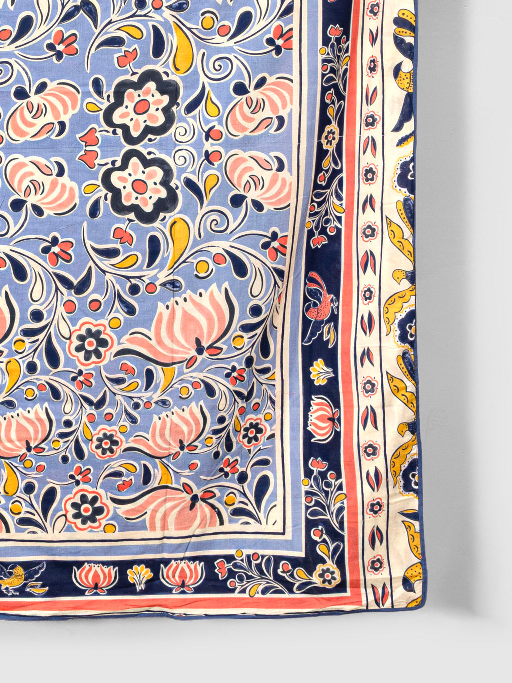 Serelune Hand Block Printed Dohar Contrast Living