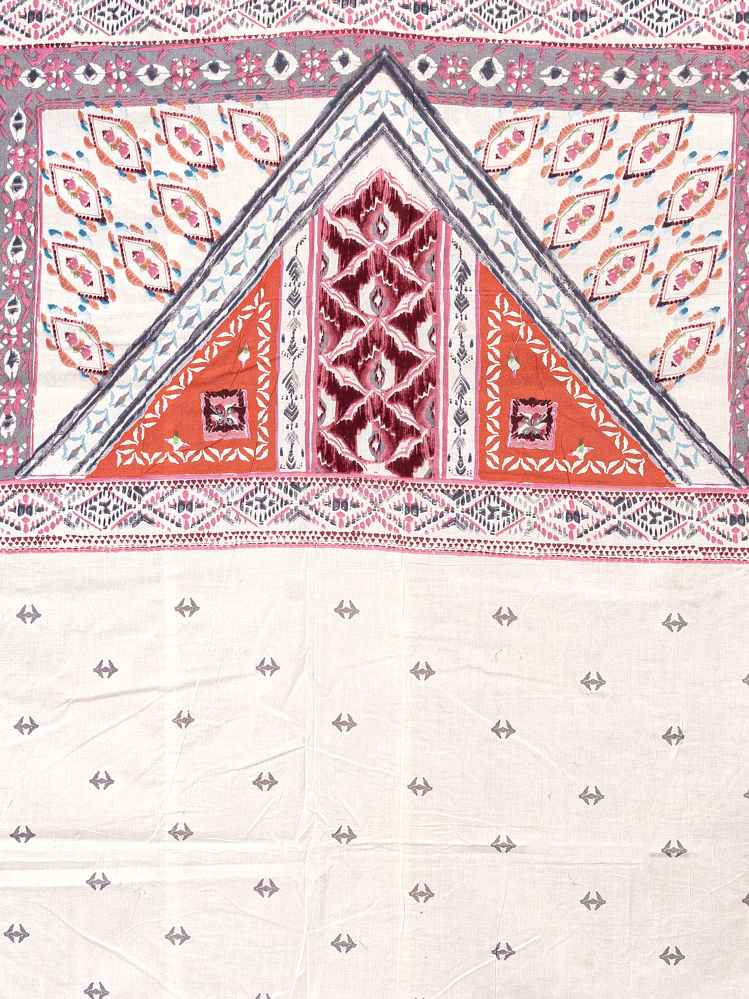 Mirunae Hand Block Printed Dohar Contrast Living