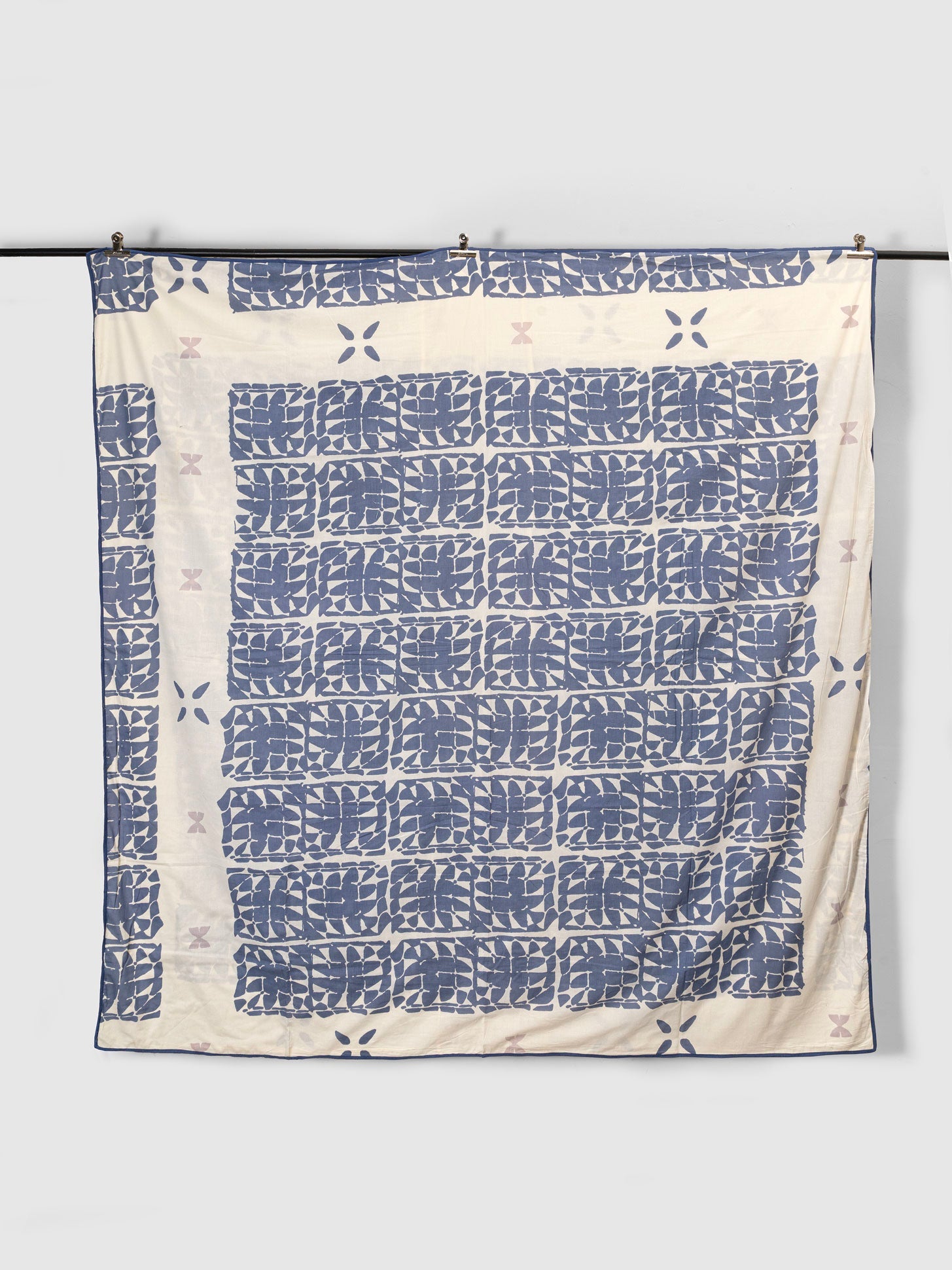 Calianne Hand Block Printed Dohar Contrast Living