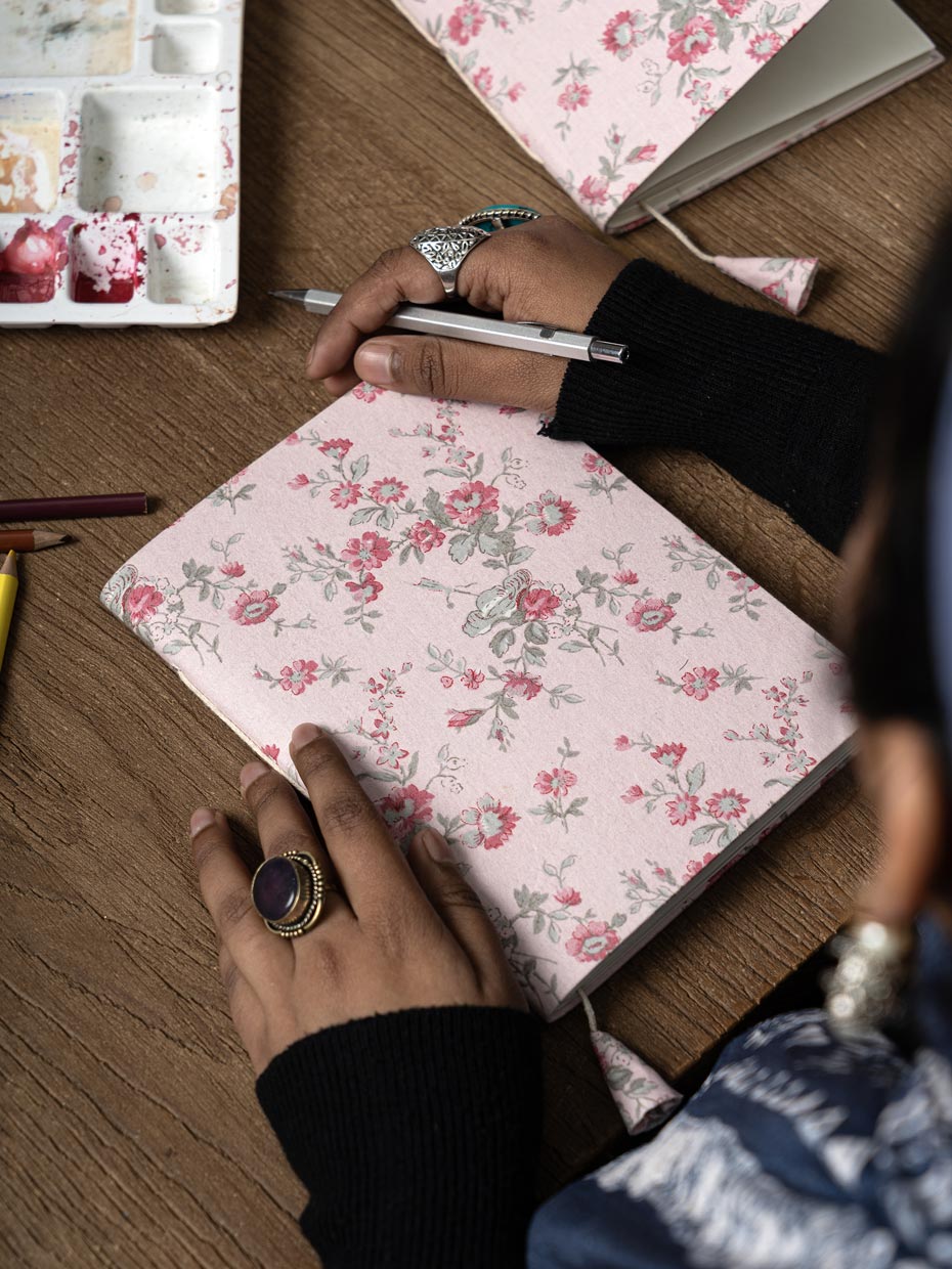 Serene Blossom Notebook Contrast Living