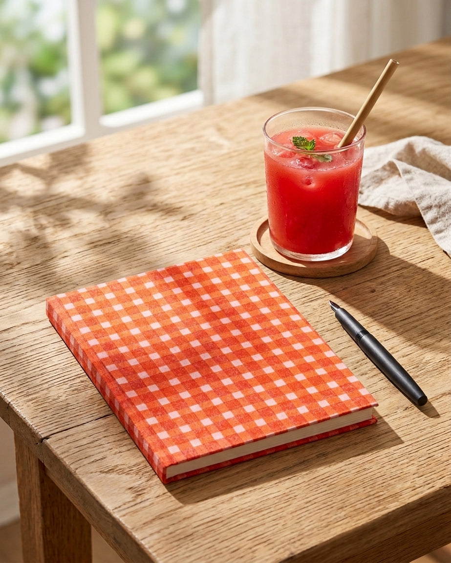 Red Poetry Diary Contrast Living