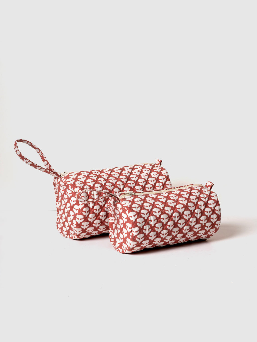 Sanoh Handmade Cotton Multipurpose Utility Pouches (Set of 2) Contrast Living