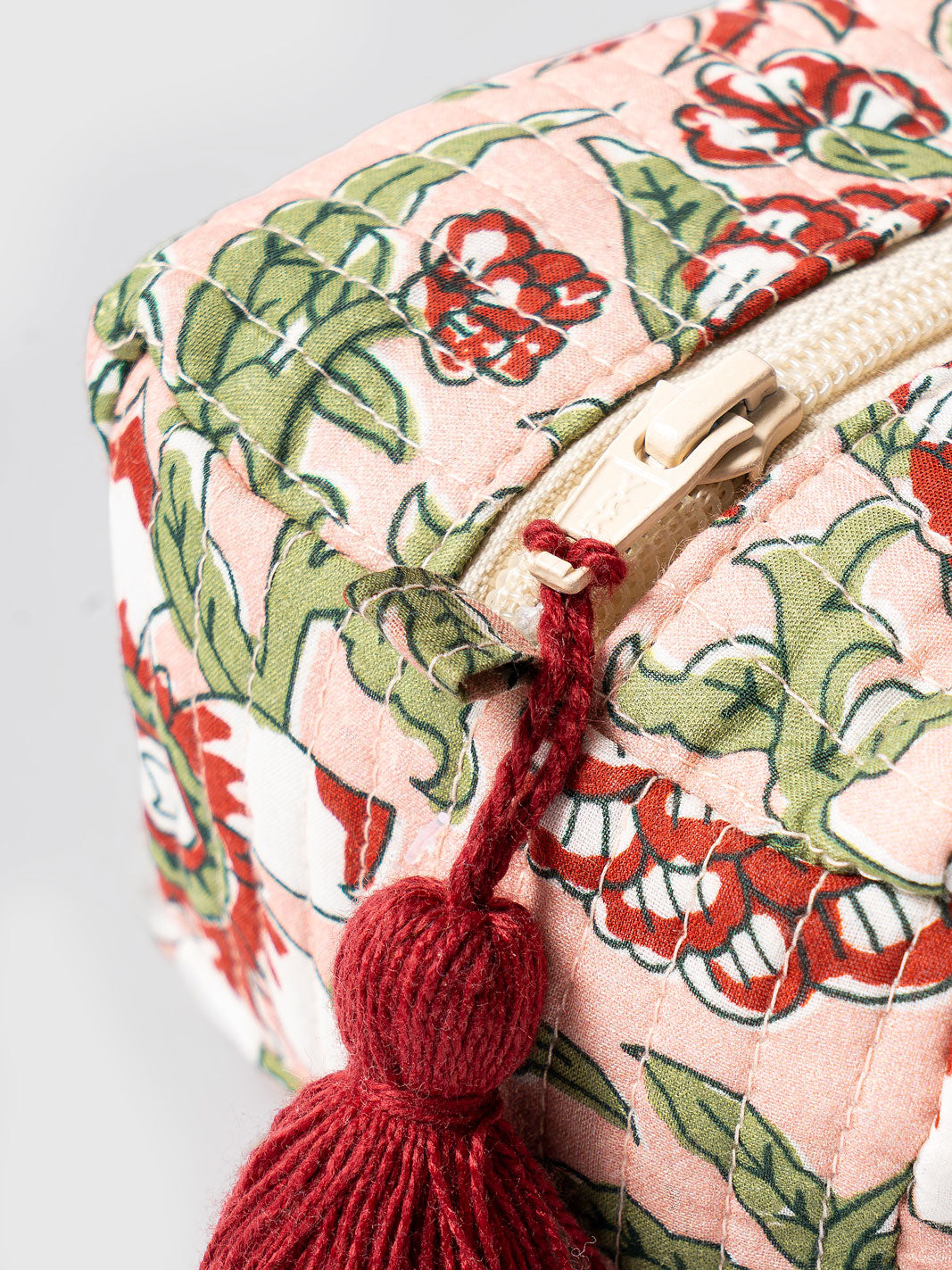 Souvenir Handmade Cotton Multipurpose Utility Pouches (Set of 2) Contrast Living