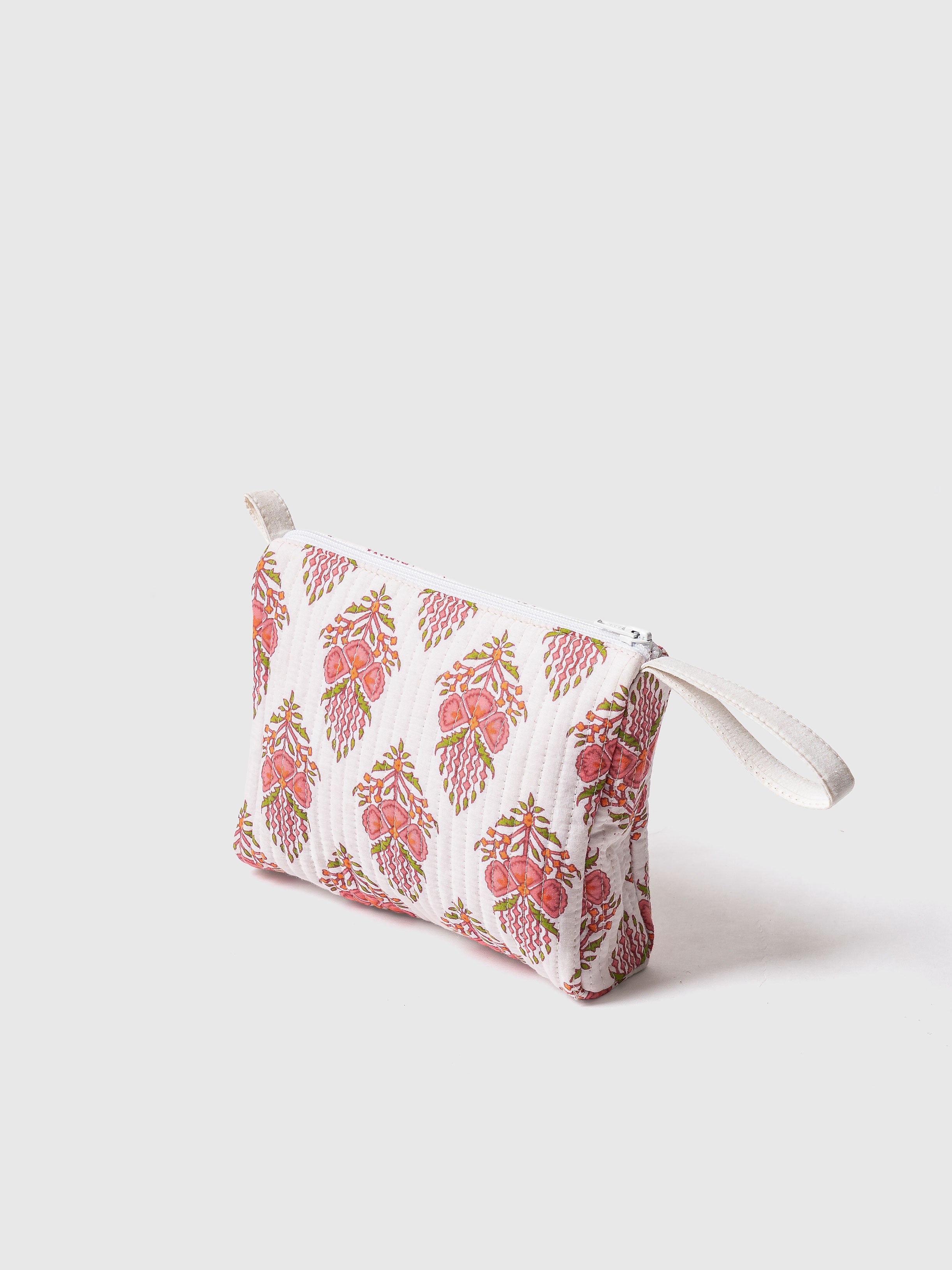 Florette Handmade Cotton Multipurpose Utility Pouch Contrast Living