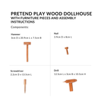 Carpenter Set For Kids Wooden Educational Pretend Play Nestasia