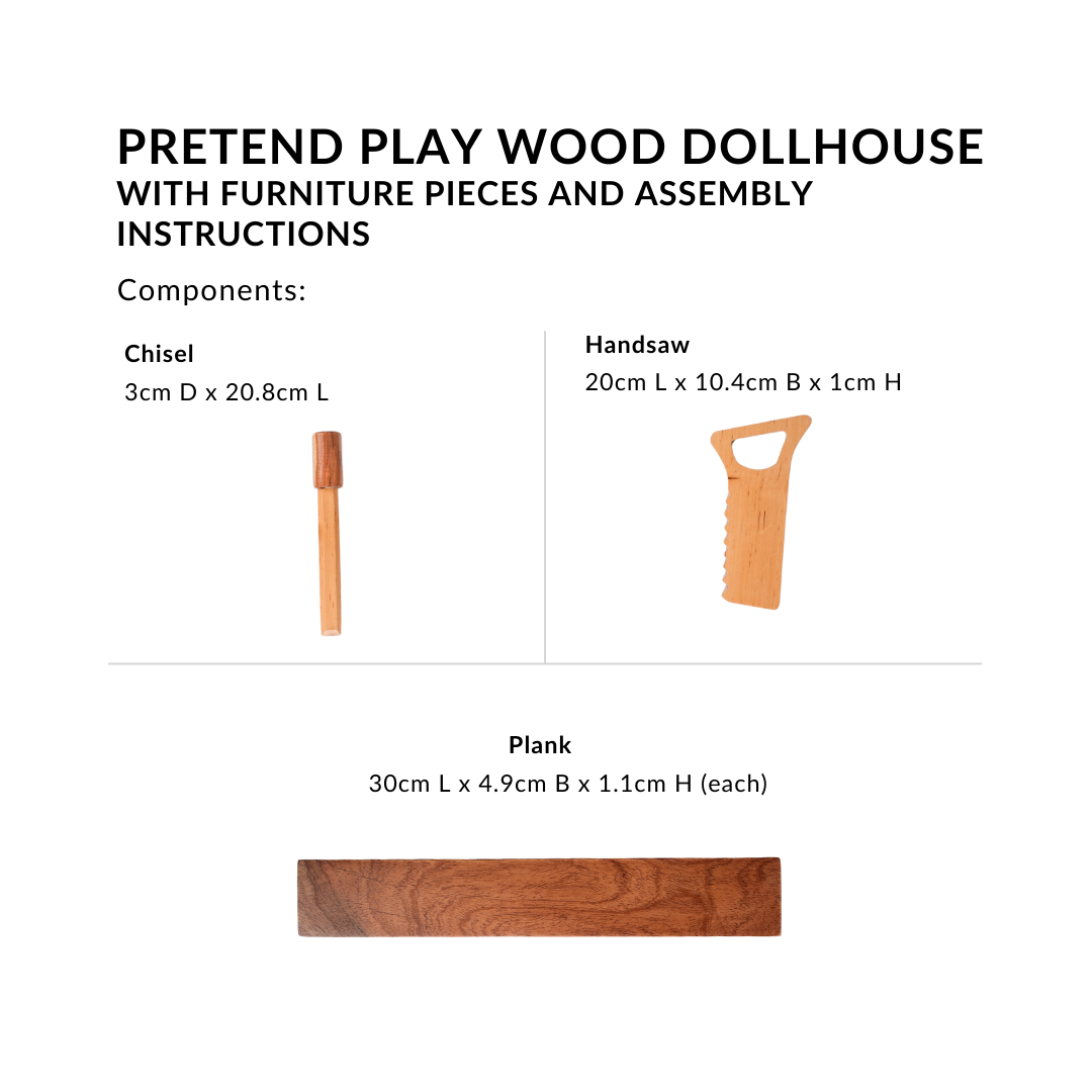 Carpenter Set For Kids Wooden Educational Pretend Play Nestasia