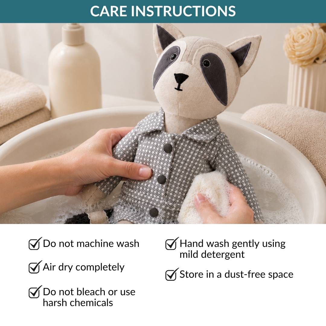 Miss Raccoon Stuffed Animal For Kids Nestasia