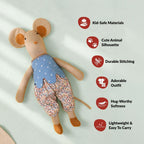 Country Mouse Fur Free Cotton Stuffed Toy Nestasia