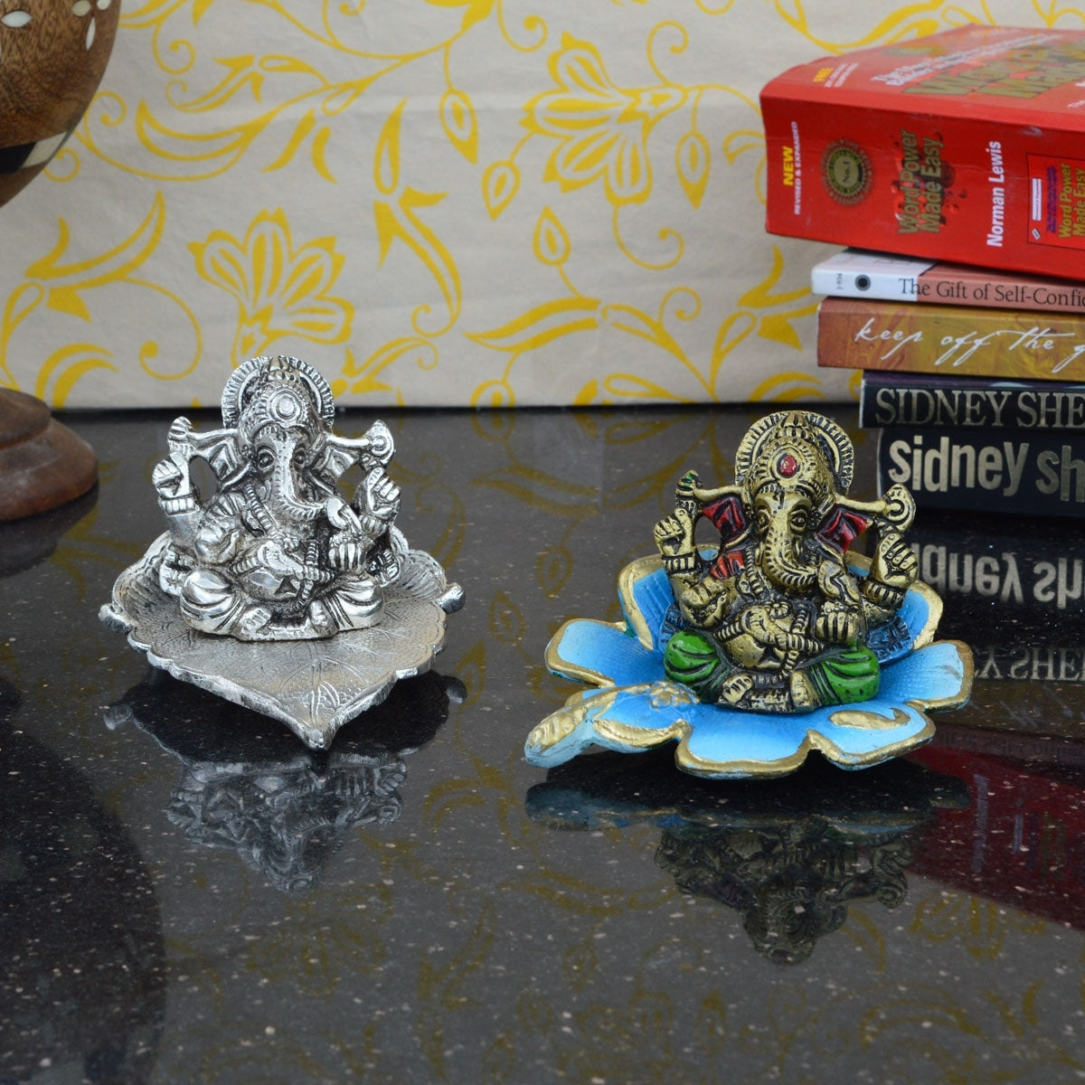 Set of 2 Lord Ganesha Statues Kafalo