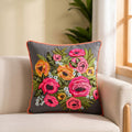 Eclipse Flora Cotton Embroidered Cushion Cover 40x40cm Nestasia