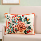 Rustic Flora Embroidered Cotton Cover 50x35cm Nestasia