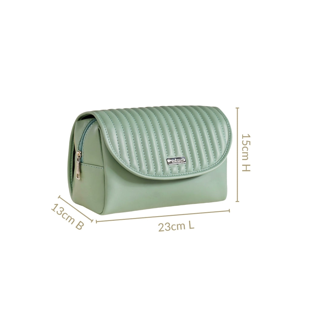 Multicompartment Travel Makeup Pouch Mint Green Nestasia