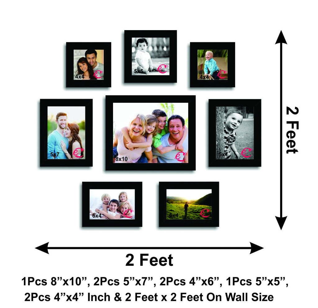 Memory Wall Collage Photo Frame Set of 8 individual photo frames Kafalo