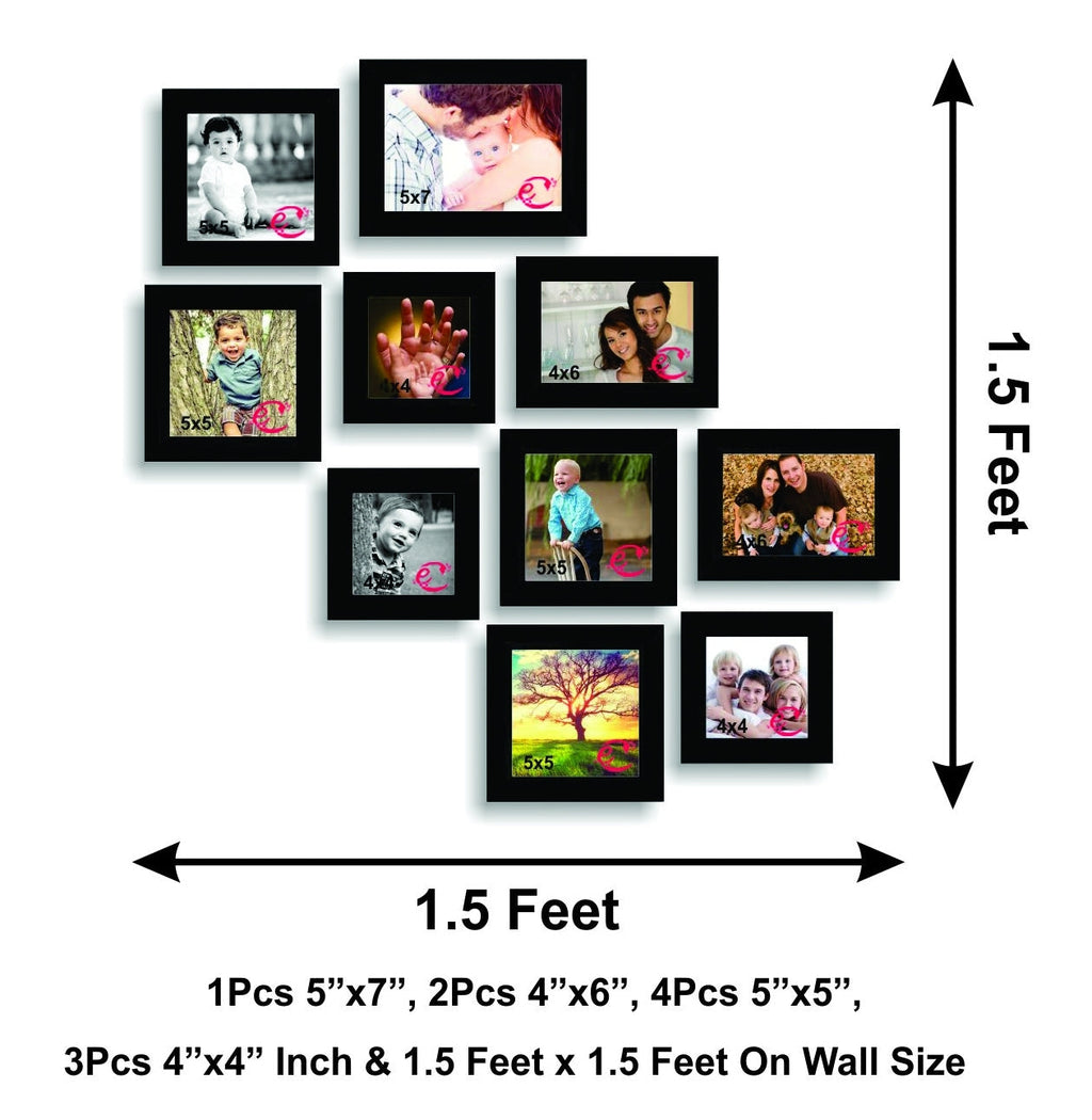 Memory Wall Collage Photo Frame Set of 10 individual photo frames Kafalo