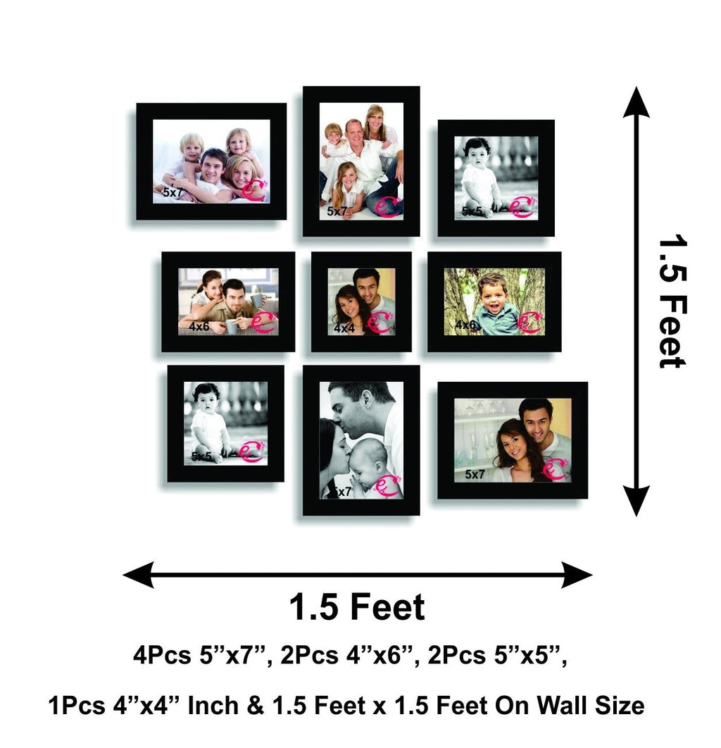 Memory Wall Collage Photo Frame Set of 9 individual photo frames Kafalo