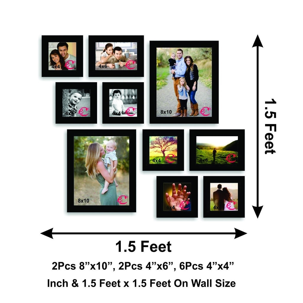 Memory Wall Collage Photo Frame Set of 10 individual photo frames Kafalo