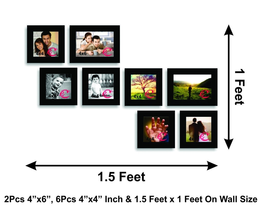 Memory Wall Collage Photo Frame Set of 8 individual photo frames Kafalo