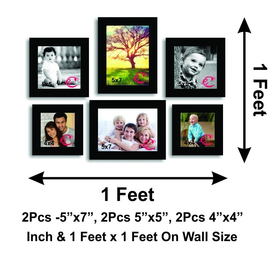 Memory Wall Collage Photo Frame Set of 6 individual photo frames Kafalo
