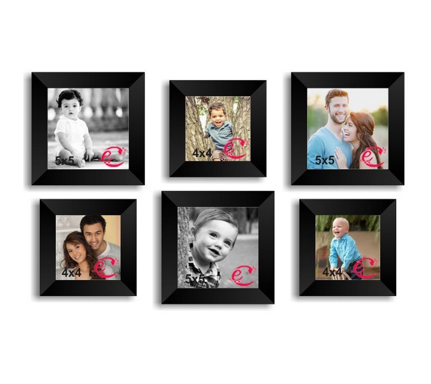 Memory Wall Collage Photo Frame Set of 6 individual photo frames Kafalo