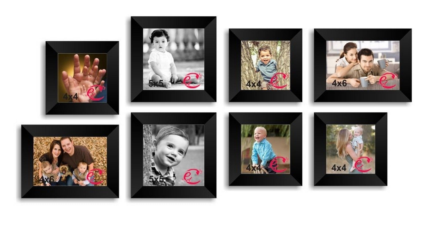 Memory Wall Collage Photo Frame Set of 8 individual photo frames Kafalo