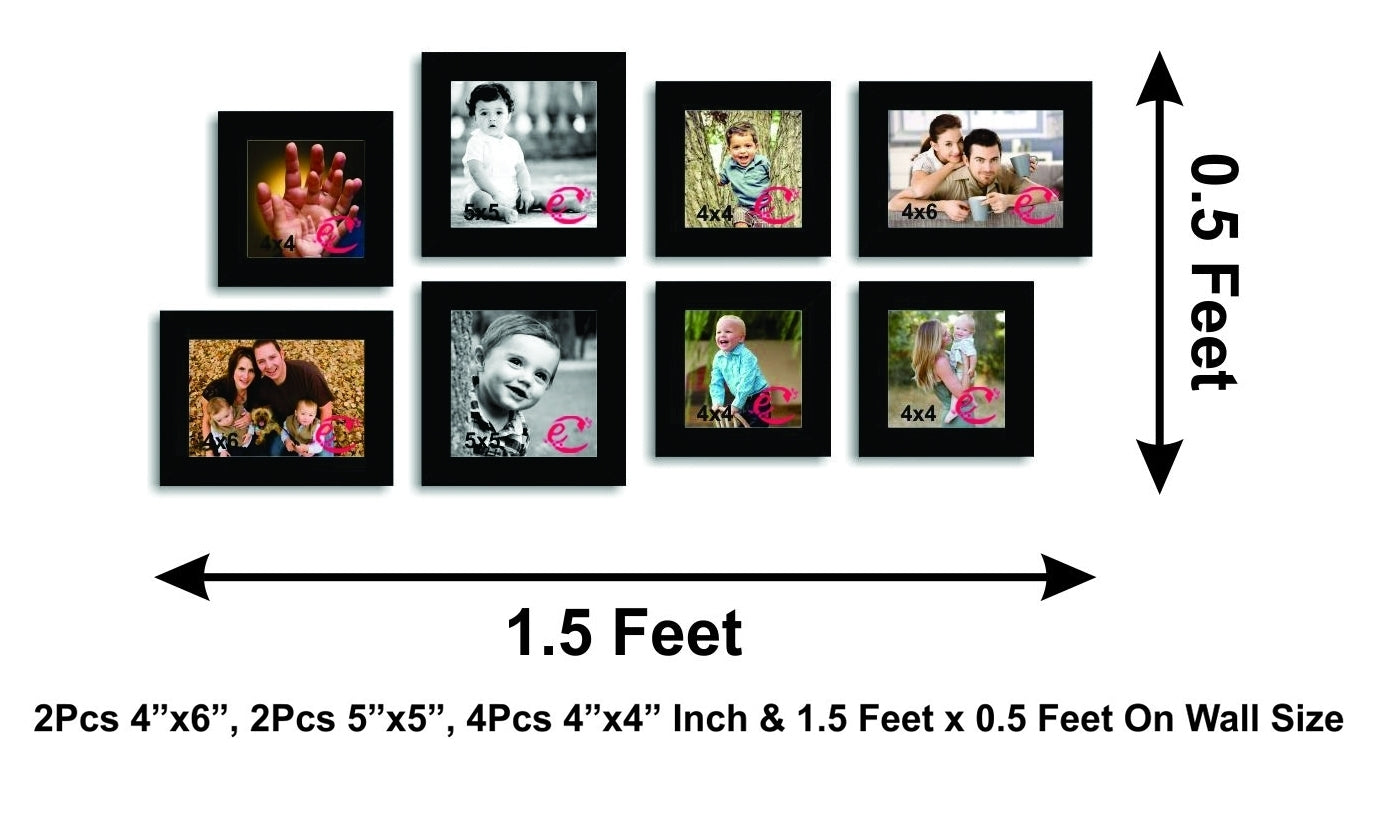 Memory Wall Collage Photo Frame Set of 8 individual photo frames Kafalo