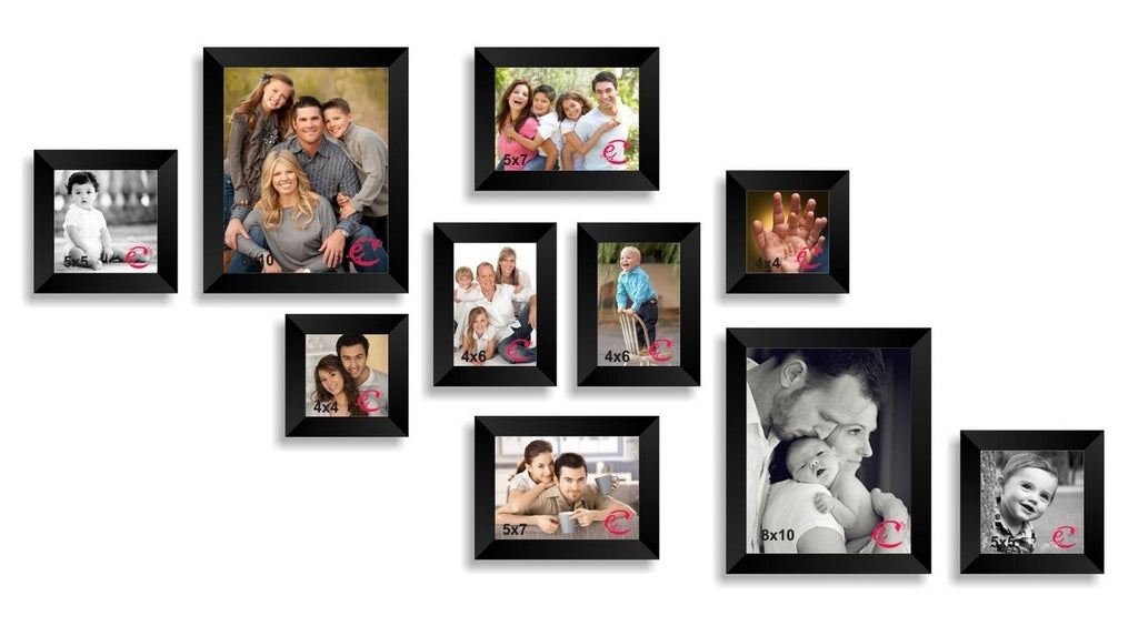 Memory Wall Collage Photo Frame Set of 10 individual photo frames Kafalo