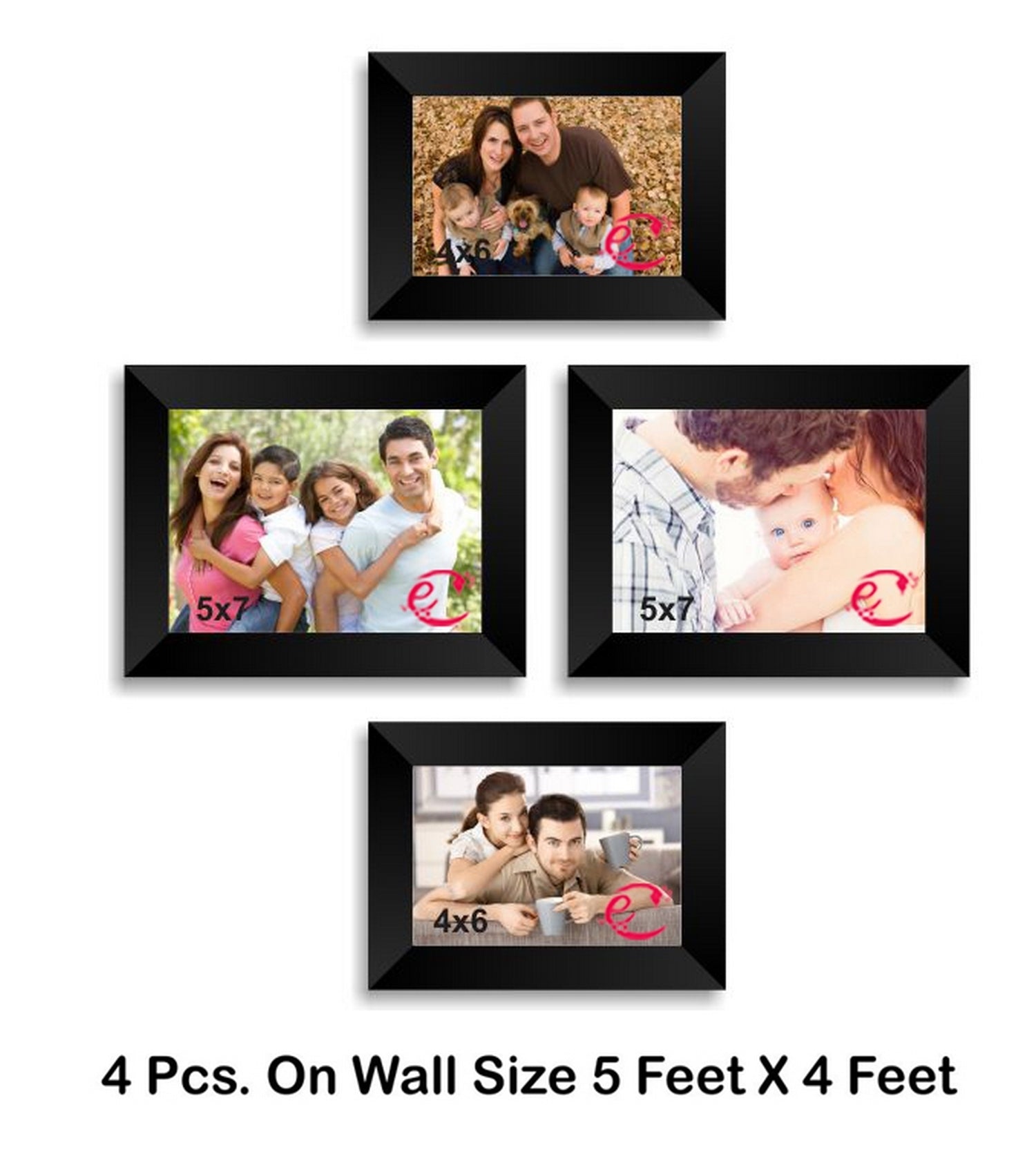 Memory Wall Collage Photo Frame Set of 4 individual photo frames Kafalo