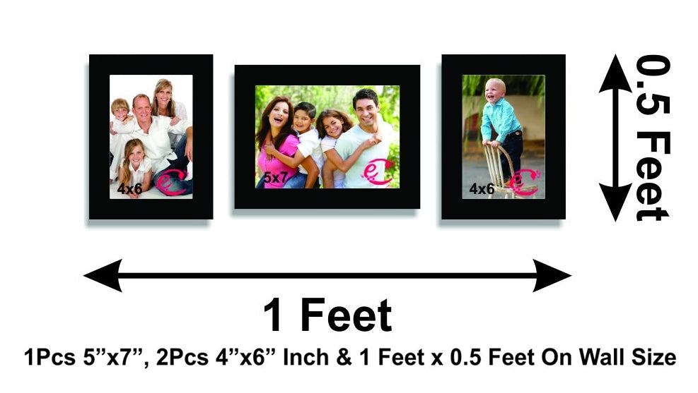 Memory Wall Collage Photo Frame Set of 3 individual photo frames Kafalo