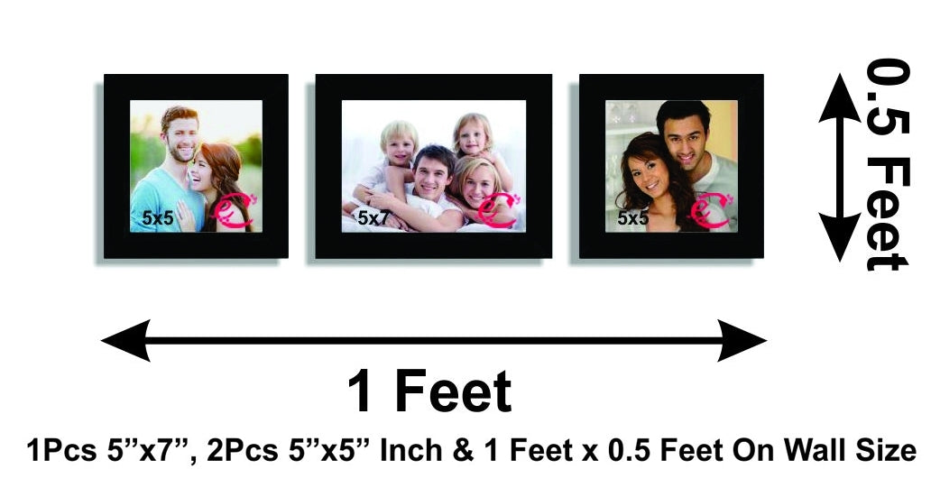 Memory Wall Collage Photo Frame Set of 3 individual photo frames Kafalo