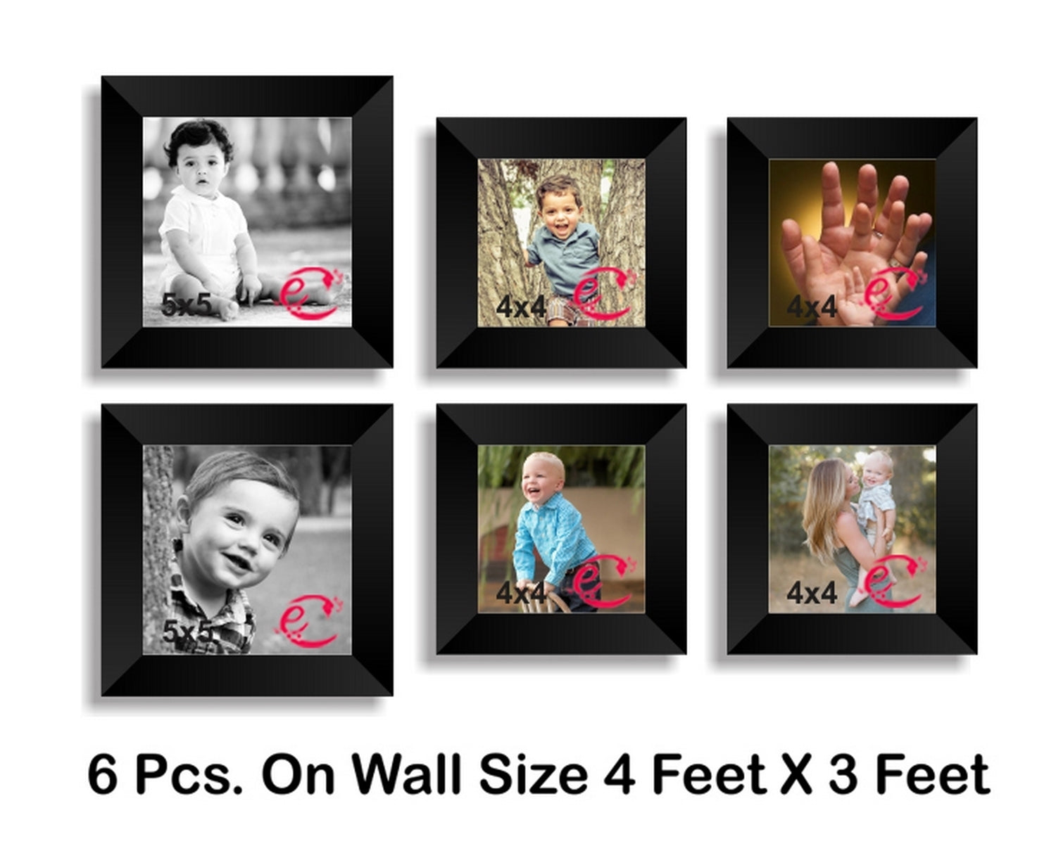 Memory Wall Collage Photo Frame Set of 6 individual photo frames Kafalo