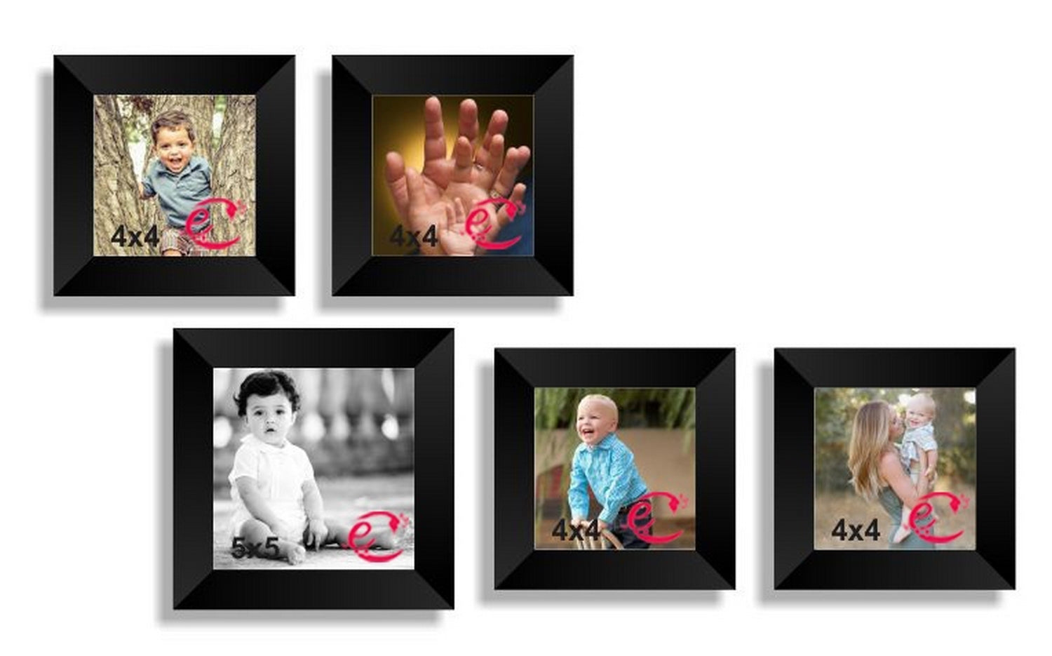 Memory Wall Collage Photo Frame Set of 5 individual photo frames Kafalo