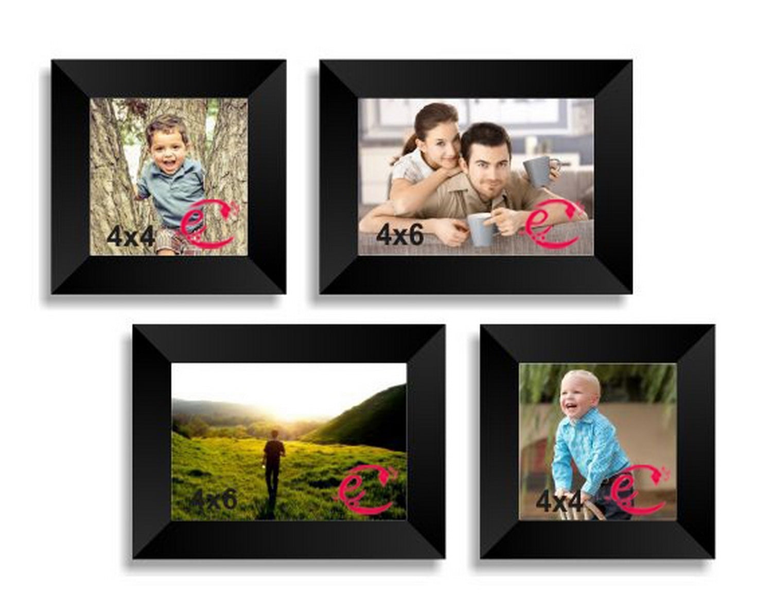 Memory Wall Collage Photo Frame Set of 4 individual photo frames Kafalo