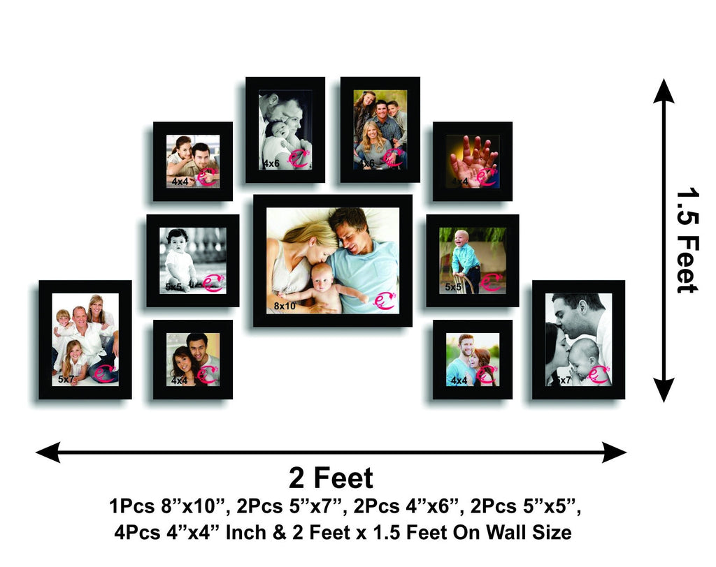 Memory Wall Collage Photo Frame Set of 11 individual photo frames Kafalo