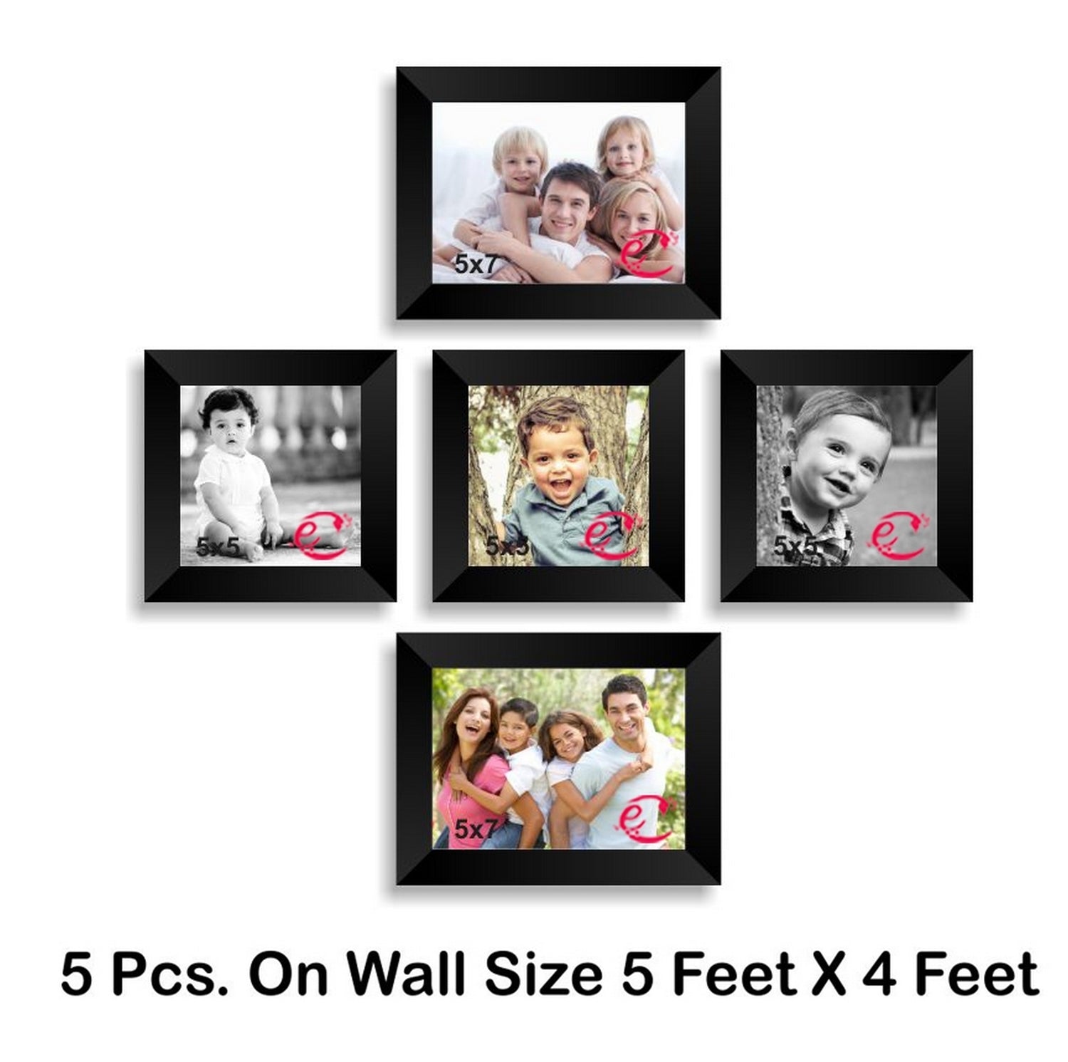 Memory Wall Collage Photo Frame Set of 5 individual photo frames Kafalo