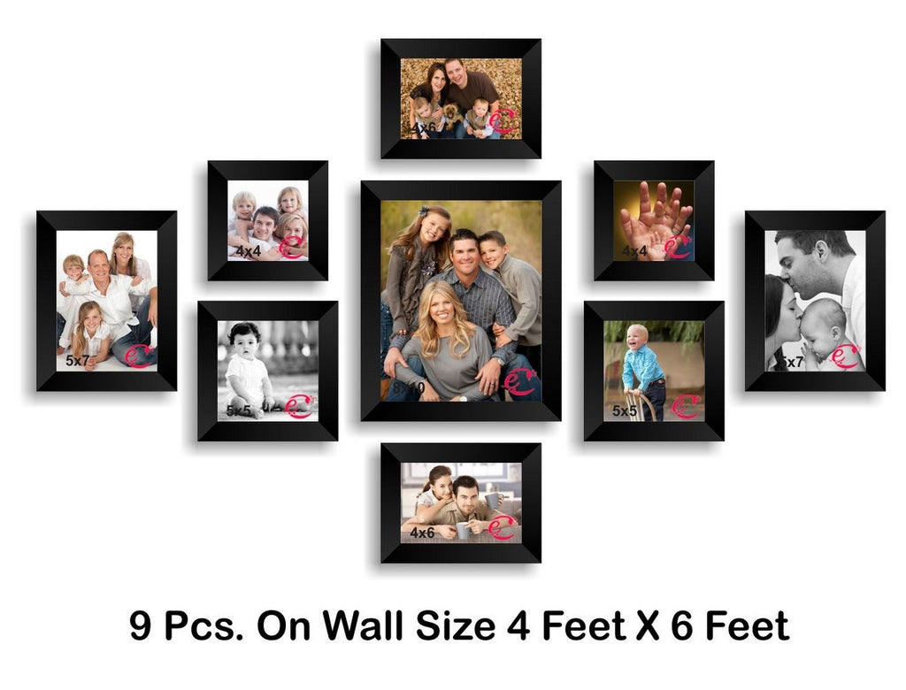 Memory Wall Collage Photo Frame Set of 9 individual photo frames Kafalo