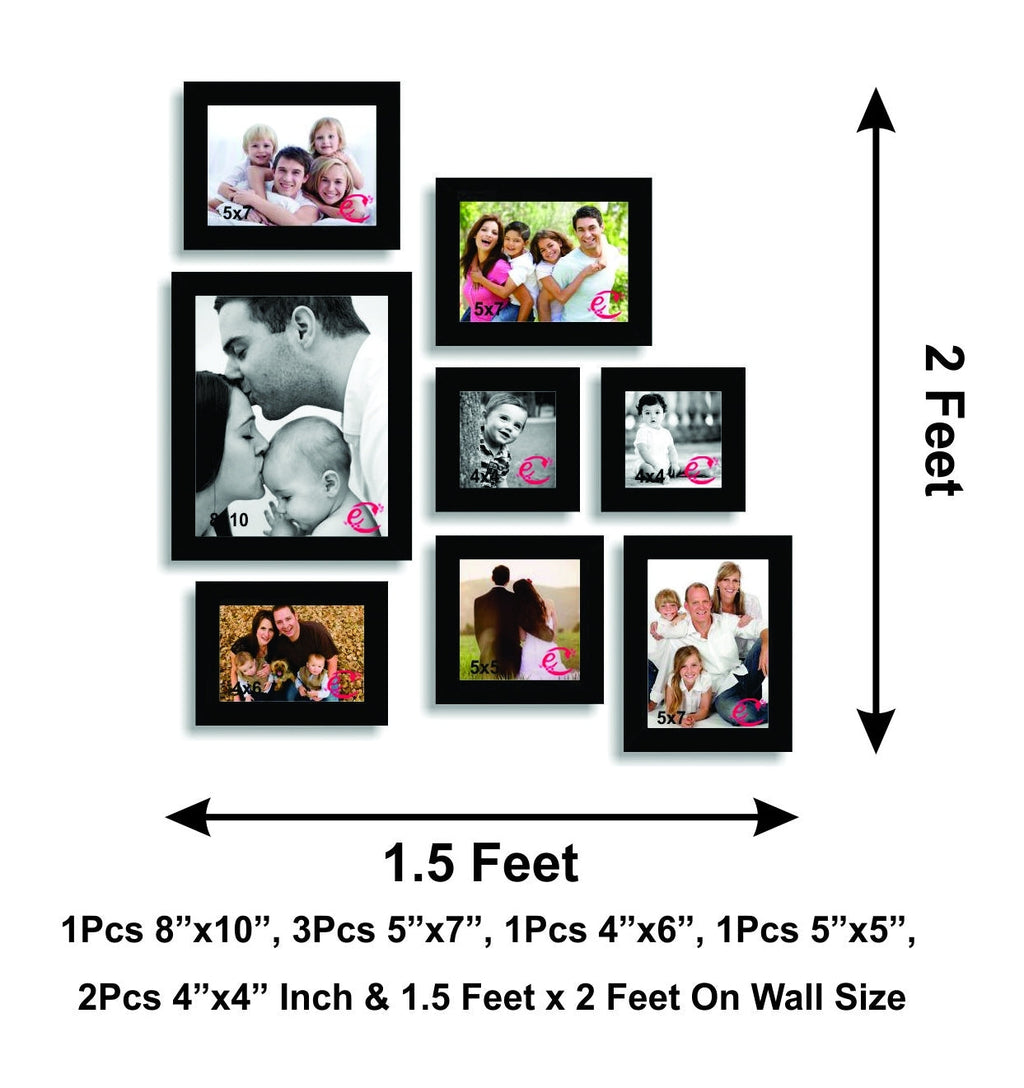 Memory Wall Collage Photo Frame Set of 8 individual photo frames Kafalo