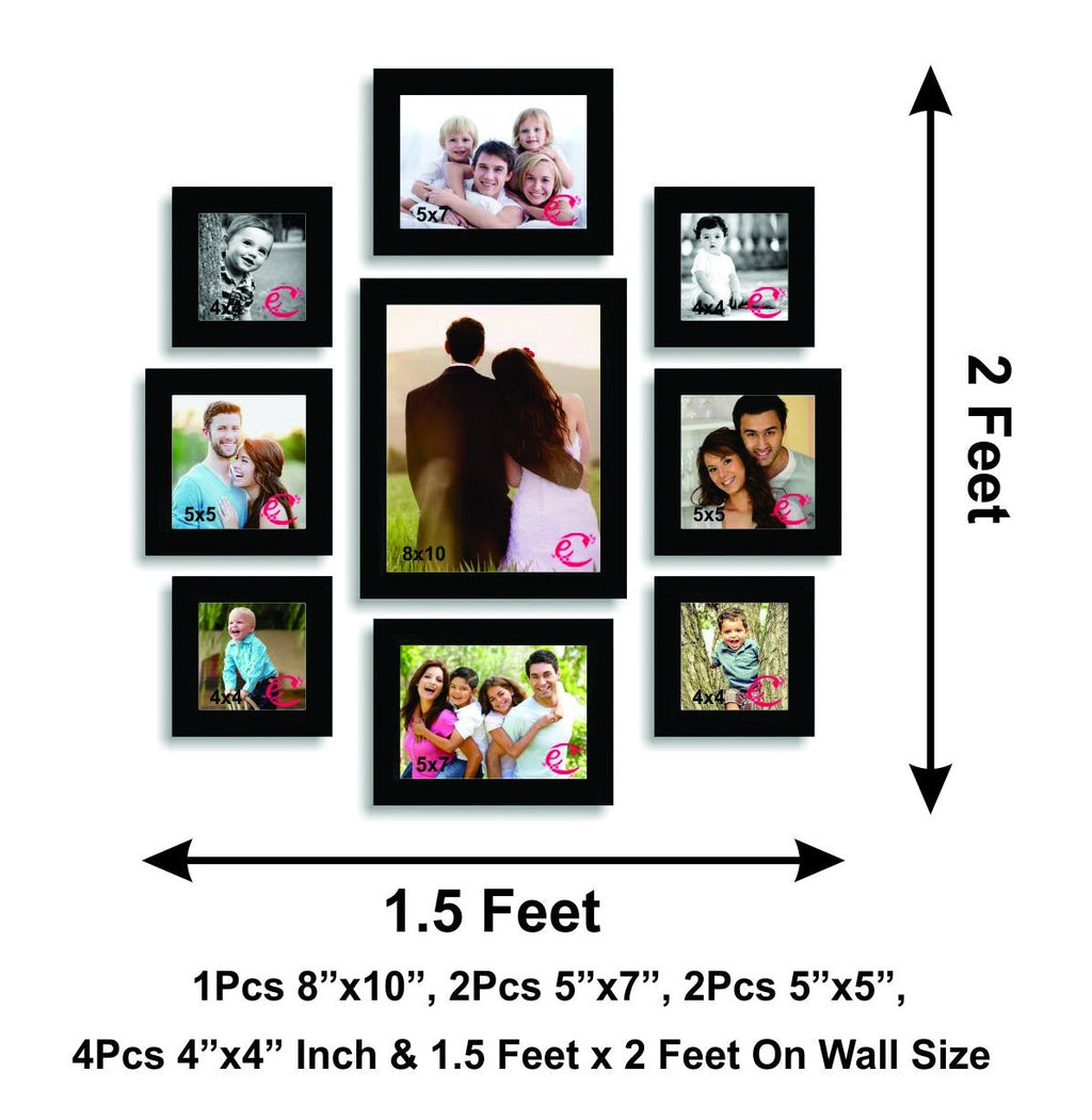 Memory Wall Collage Photo Frame Set of 9 individual photo frames Kafalo
