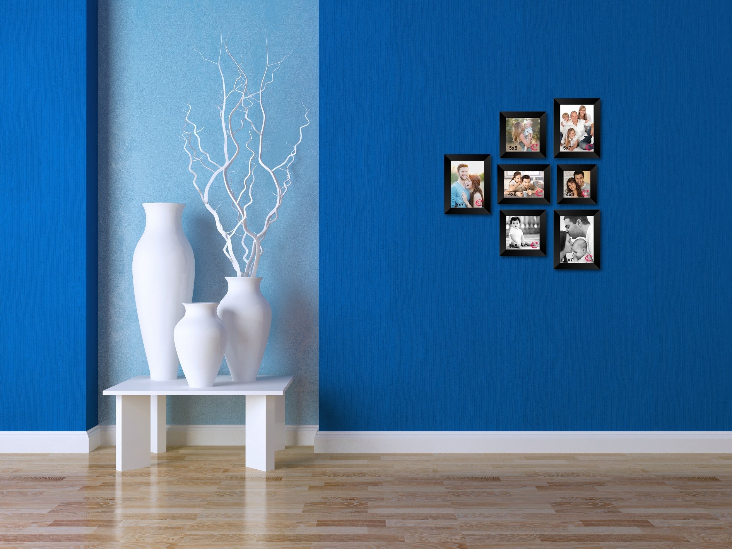 Memory Wall Collage Photo Frame Set of 7 individual photo frames Kafalo