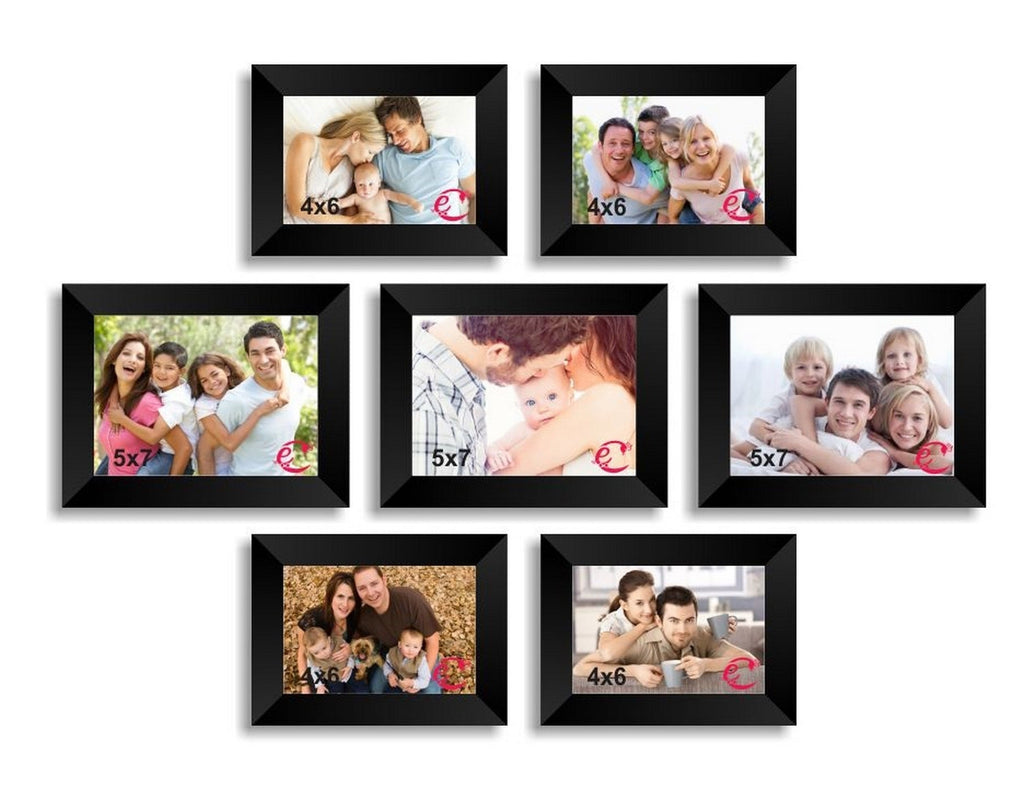 Memory Wall Collage Photo Frame Set of 7 individual photo frames Kafalo