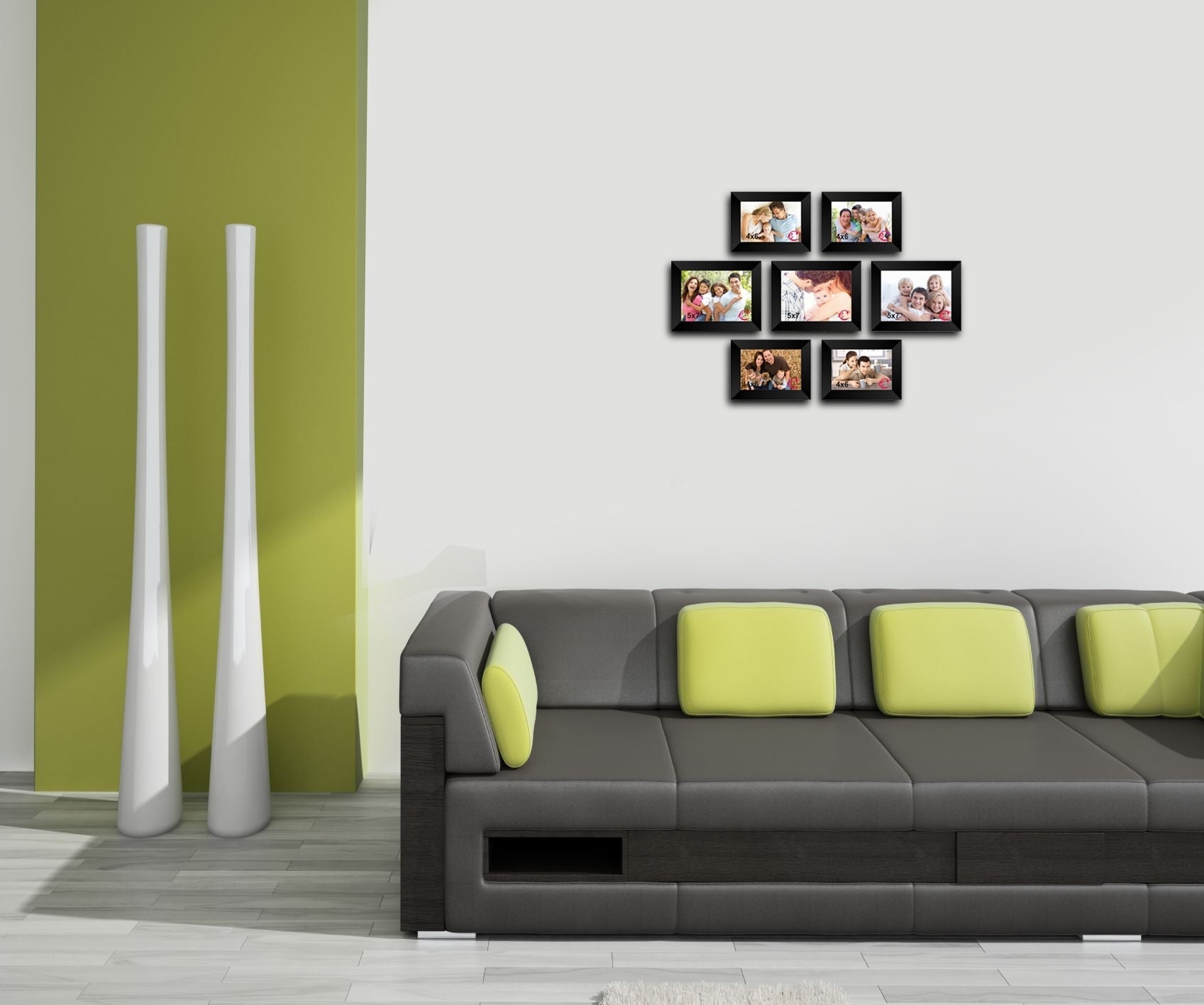 Memory Wall Collage Photo Frame Set of 7 individual photo frames Kafalo