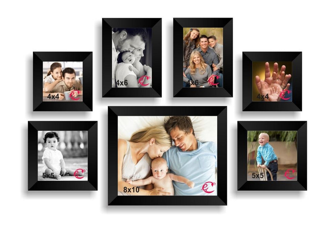 Memory Wall Collage Photo Frame Set of 7 individual photo frames Kafalo